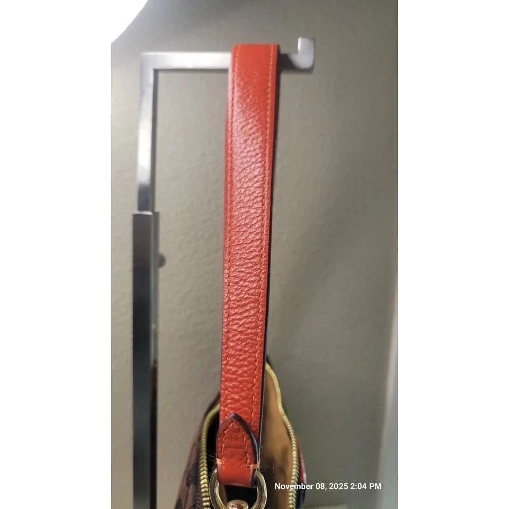 Coach Lonnie In‎ Signature Jacquard Women's Brown Orange Monogram C8306